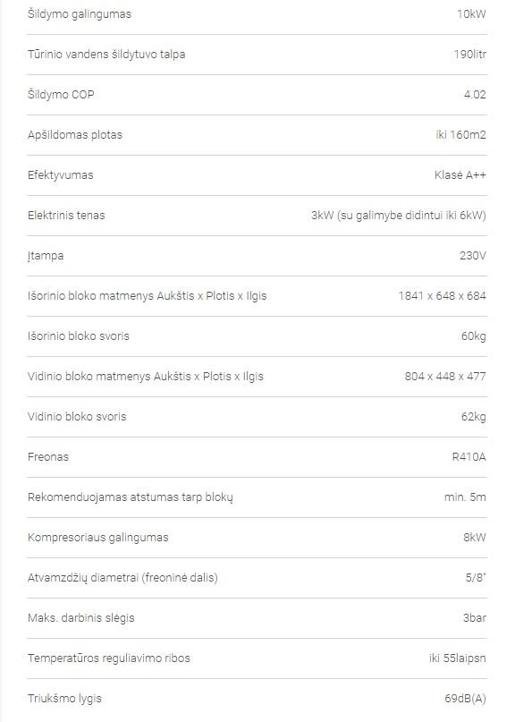 ATLANTIC EXTENSA DUO A.I. 10 šilumos siurblys 10kW