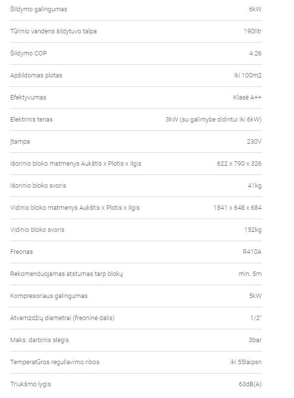 ATLANTIC EXTENSA DUO A.I. 6 šilumos siurblys 6,0kW