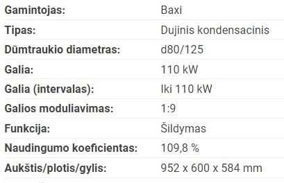 BAXI LUNA DUO-TEC MP 1.110 dujinis kondensacinis katilas