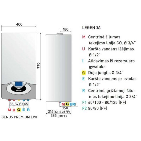 Ariston Genus Premium Evo 30 dujinis kondensacinis katilas