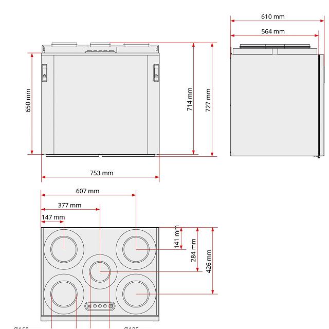 Flexit Nordic S4 (500m³/h) rotacinis rekuperatorius