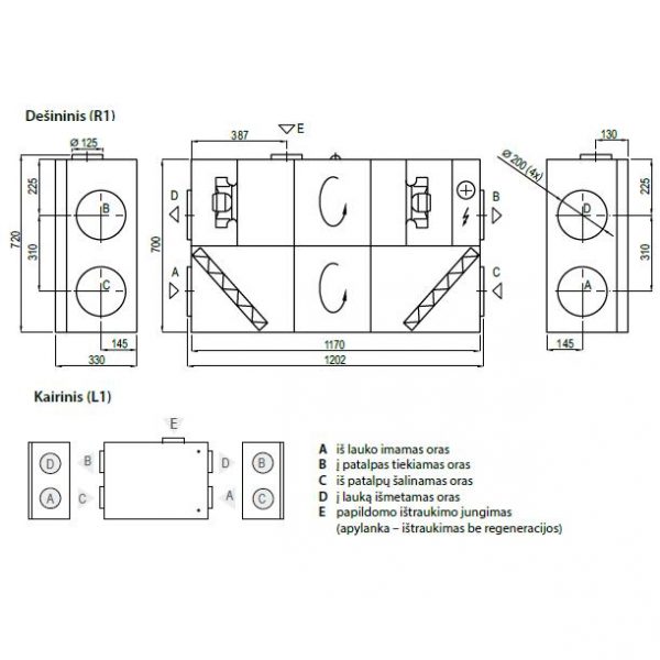 Rekuperatorius Komfovent Domekt R-400-F