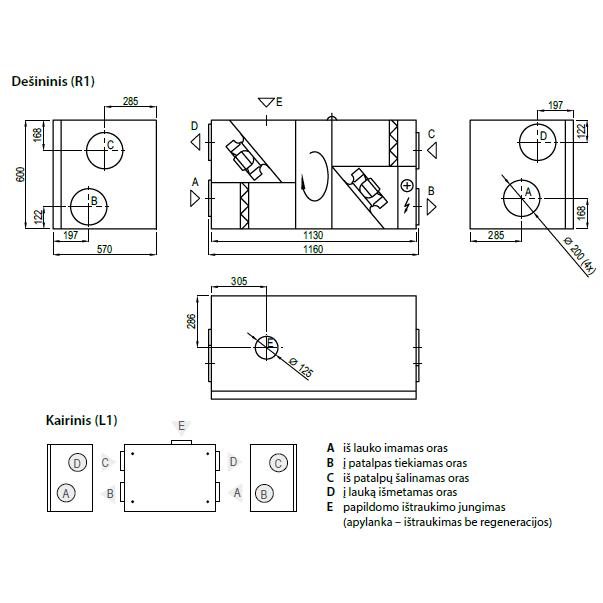 Rekuperatorius Komfovent Domekt R-600-H