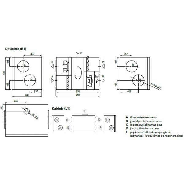 Rekuperatorius Komfovent  Domekt R-700-H