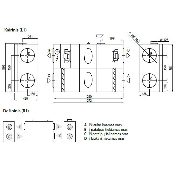 Rekuperatorius Komfovent Domekt R-700-F