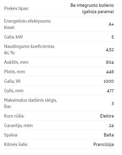 ATLANTIC EXTENSA A.I. 5 šilumos siurblys 4,5kW